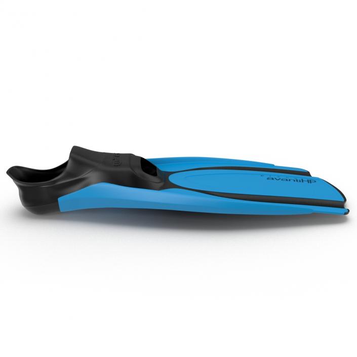 3D Swim Fins 2 Blue 2 model